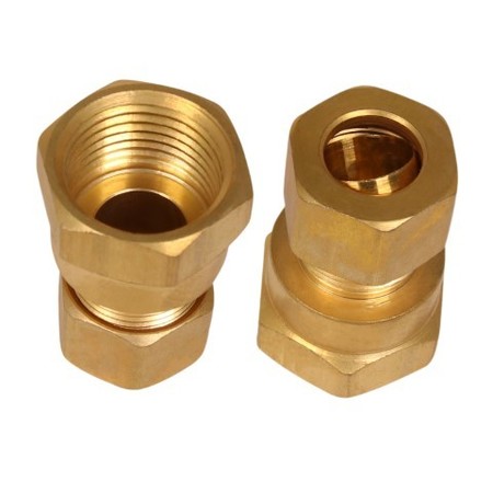 Everflow 1/4" O.D. COMP x FIP Adapter Pipe Fitting; Lead Free Brass C66-14-NL